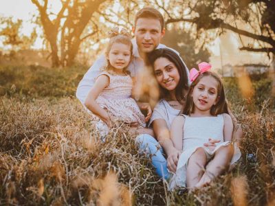 family-in-woods